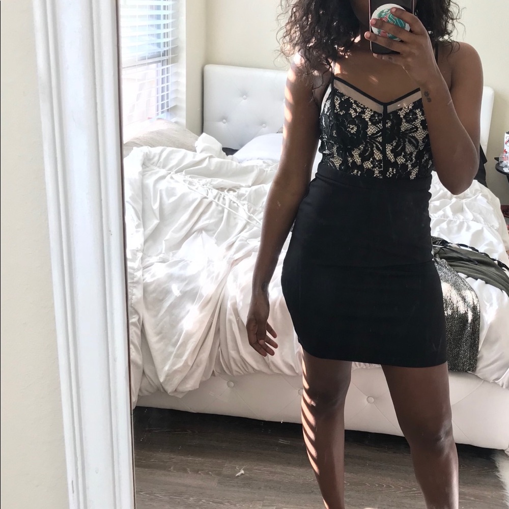 Black lace dress
